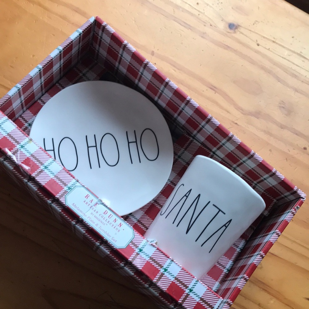 Rae Dunn Christmas Cup + Plate